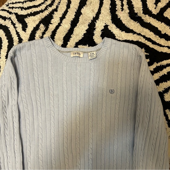 Vintages Sweater by Izod Size XL Baby Blue 100% Cotton - Picture 2 of 6